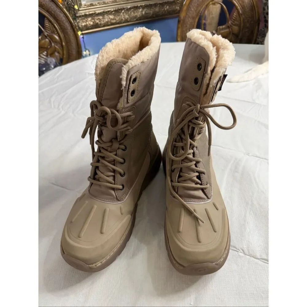 UGG CITY BUTTE DUNE LEATHER MEN’S WATERPROOF SNOW BOOTS SIZE 9.5 9 1/2